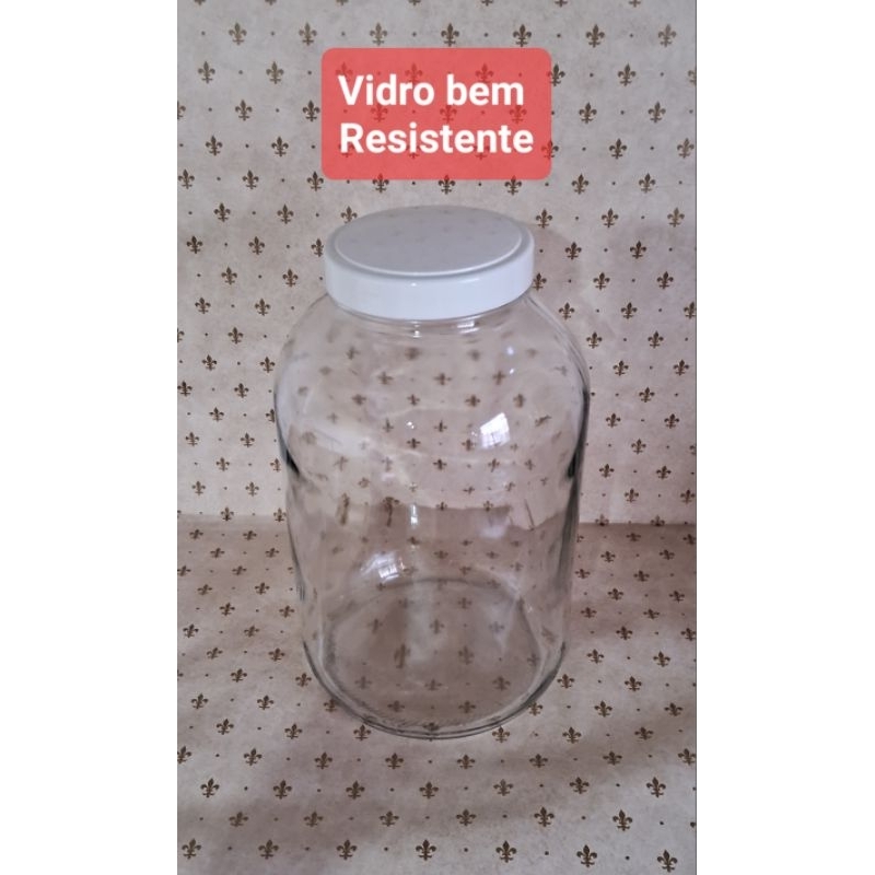 Potes de vidro 3 Litros (BOCA ESTREITA 9CM)/ Pote de conserva/Pote para alimentos