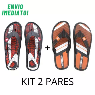 Kit Pares Chinelo Caterpillar Macio e Confortável Promoção