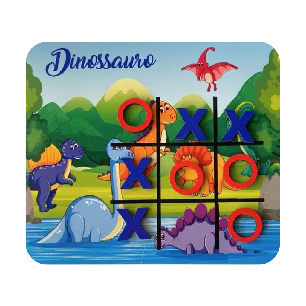 Jogo Da Velha Colorido Estampas Brinquedo Educativo De Mdf