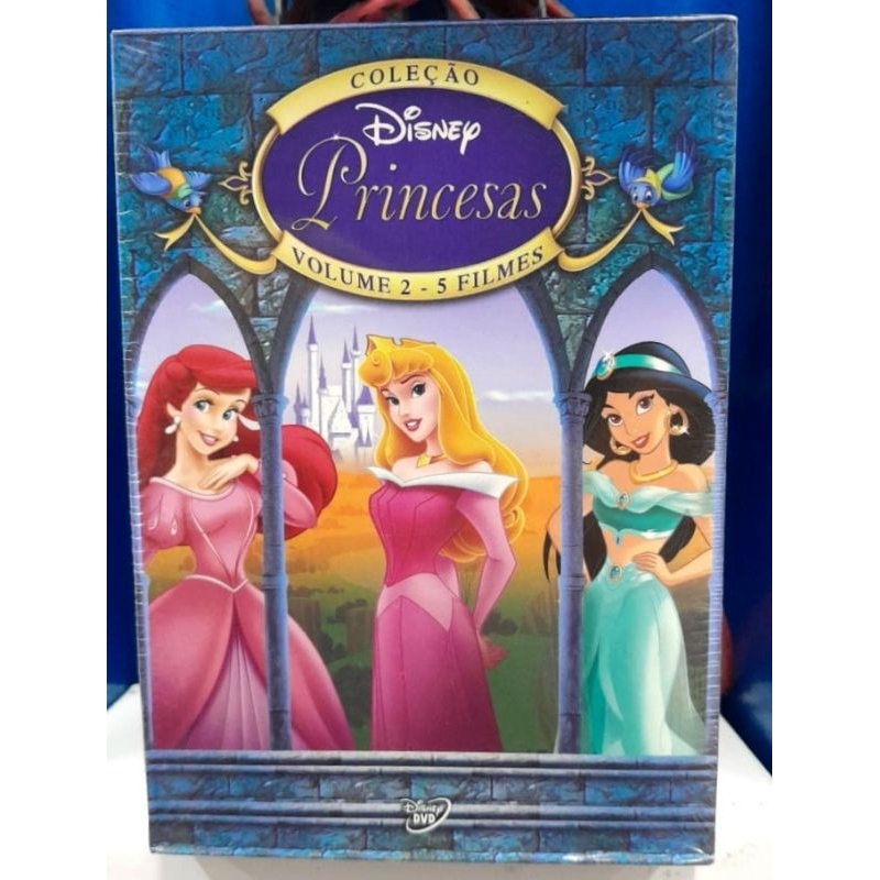 Dvd Coleção Disney Princesas Volume 2 Box C 5 Filmes A Bela Adormecida A Pequena Sereia