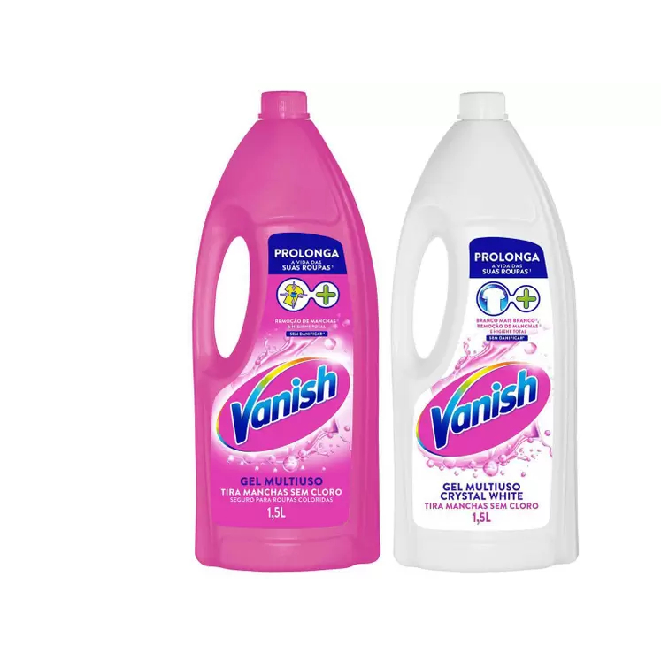 Tira Manchas Vanish Multiuso para Roupas Coloridas - 1,5L OU Tira Manchas para Roupas Brancas 1,5L