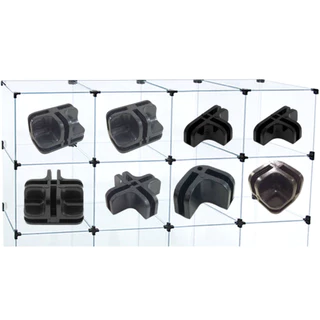 8 UN Conectivos Conectores para Montagem de Balcão de Vidro ou Tela 4mm Loja