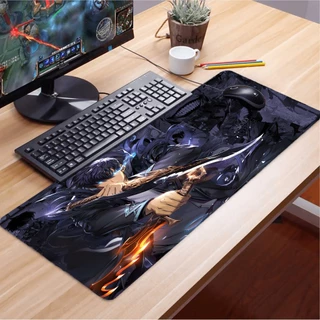 Mouse Pad Gamer Solo Leveling Anime Manga Tecido Tech Acabamento Laser Tamanho Grande - ALTA PERFORMANCE-
