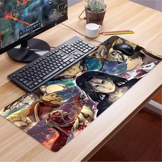 Mouse Pad Gamer Attack on Titan Levi Titãs Anime Manga Tecido Tech Acabamento Laser Tamanho Grande - ALTA PERFORMANCE-
