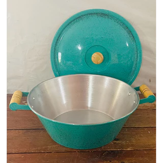 Tacho N 26 De Alumínio 3,5 Litros Panela Verde Para Caldos Frituras Sopas Várias Cores com Tampa