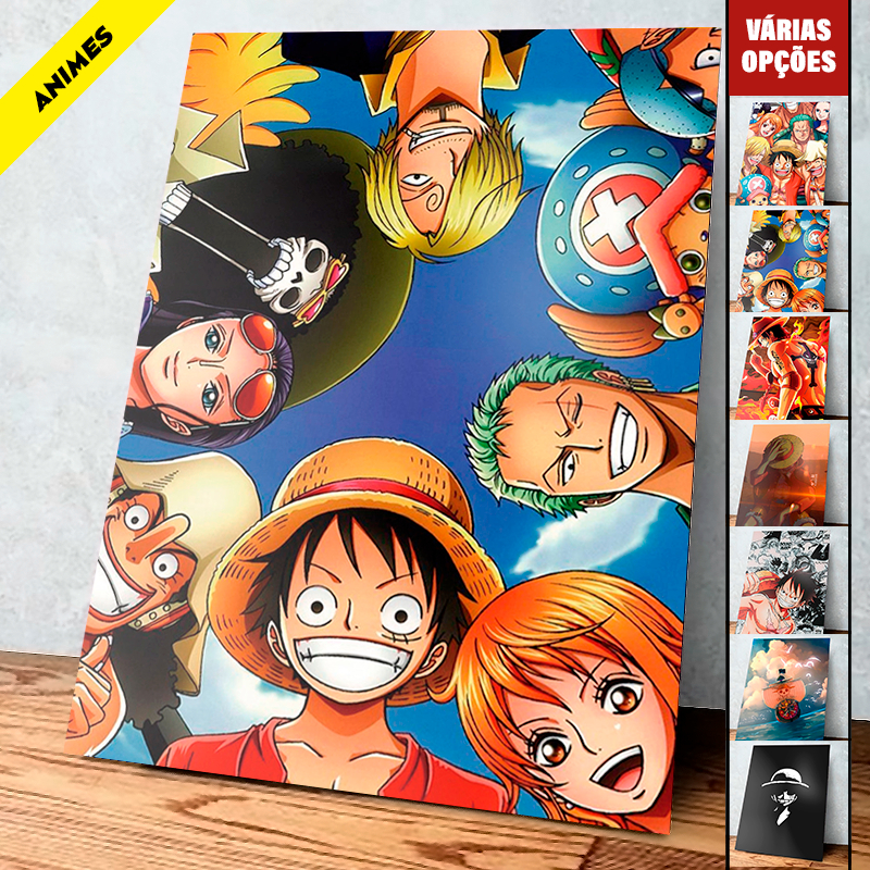 Placas Decorativas Quadros One Piece 01 a 38, Luffy, Roronoa Zoro