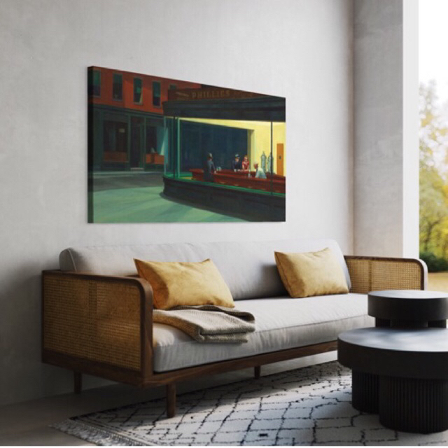 Fine Art Prints Edward Hopper Nighthawks - Stampa Artistica Da Parete Con Cornice, 45,5 X 50,5 Cm : Edward Hopper - Foto 5