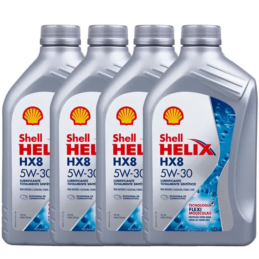 KIT 4 LITROS OLEO SHELL HX8-5W30SP | Shopee Brasil