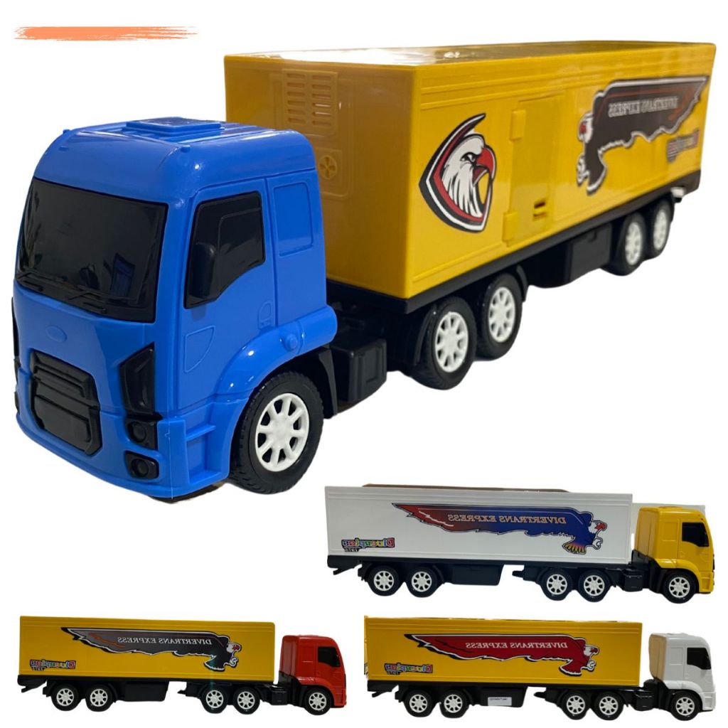 Caminhão de Brinquedo Carreta Container Grande 45cm Brinquedo Ford ...