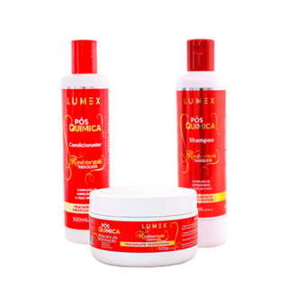 Kit Pós Química Shampoo + Condicionador + Máscara de Hidratação 300g Lumex