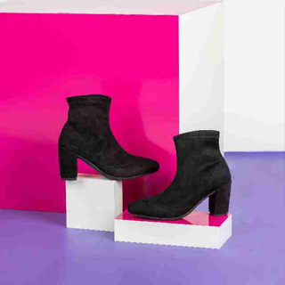 Bota Feminina Solamello Cano Curto Preta