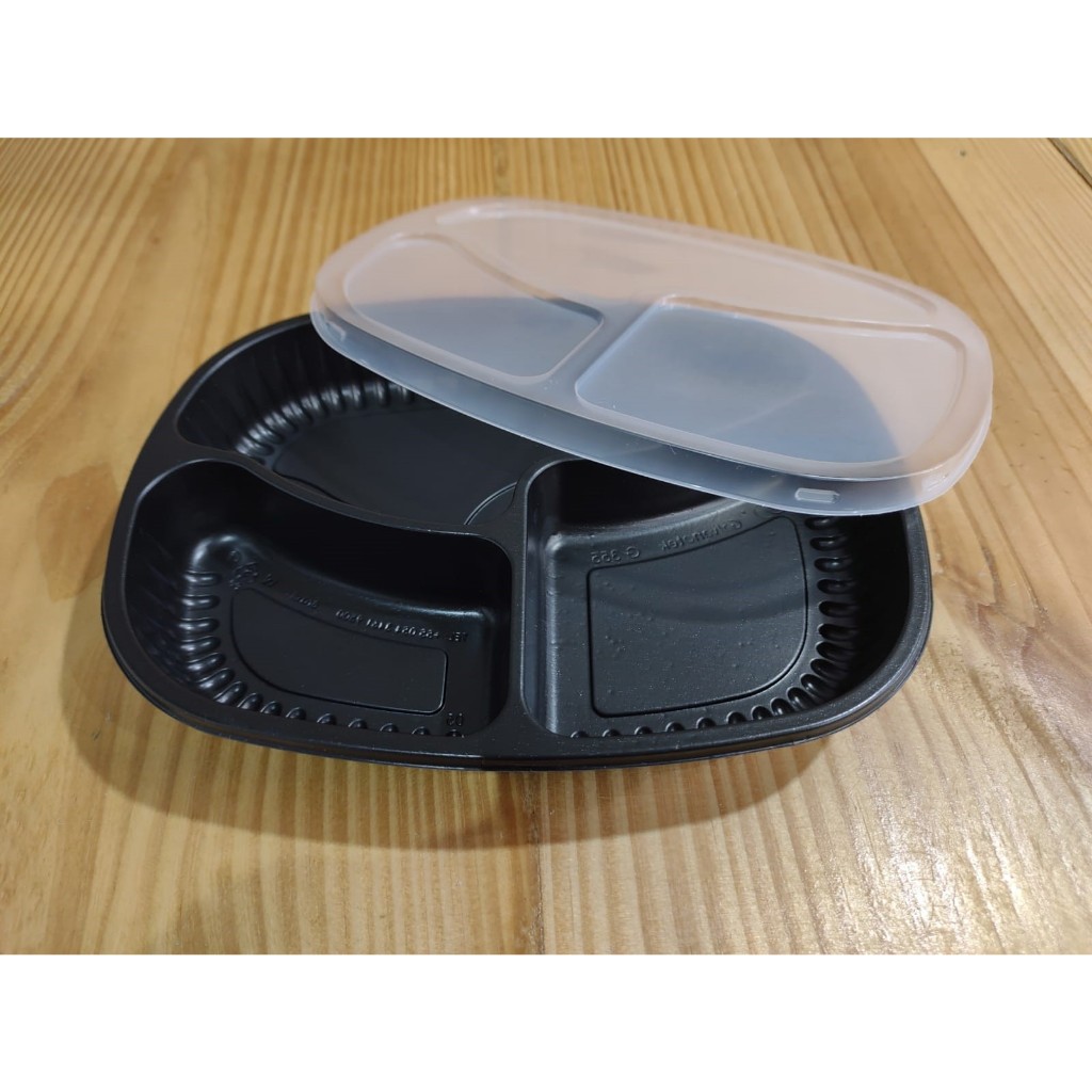 20 un Marmita Fitness 550ml 3divisórias G355 Galvanotek Linha Freezer e Microondas