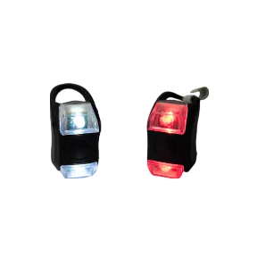 Kit luz de sinalização traseira farol luzinha lanterna + dianteira 01 branca 01 vermelha
