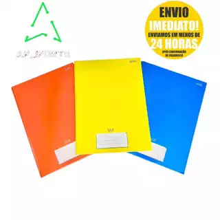 Kit 10/5 Cadernos Brochura GRANDES (A4) Capa Dura 48 Folhas Jandaia