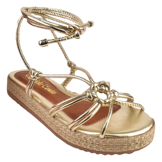 sandalia feminina flatform confortavel Argola amarrar promoção amarração