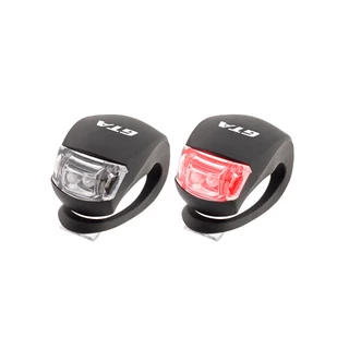 Kit 2 Lanternas de Segurança para Bicicleta Led Farol Pisca Bike par Dianteira Branca Traseira Vermelha