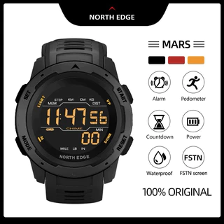 North edge mars relógio digital masculino militar esporte relógios à prova d50 água 50m pedômetro calorias cronômetro relógio despertador horário