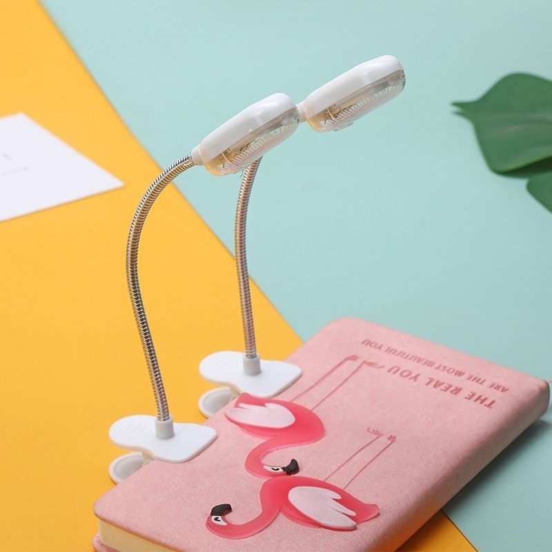 Mini Luminária LED Flexível Portátil Luz Mesa Leitura Livro