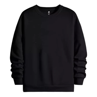 Moletom Gola Redonda Unissex Blusa De Frio Gola Careca Masculino E Feminino Liso Sem Estampa Casaco Flanelado de Algodão Promoção