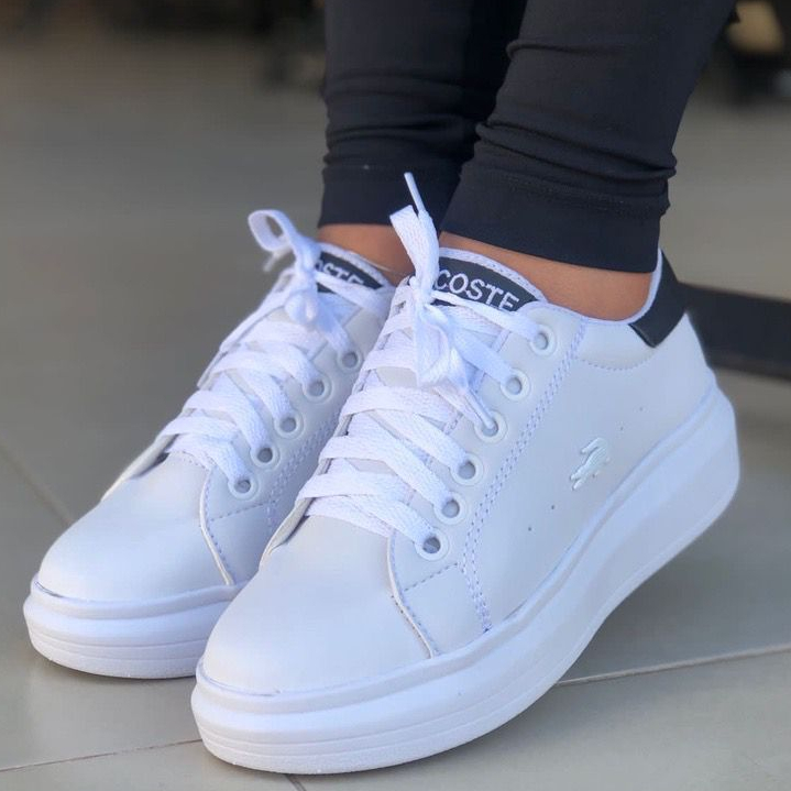 Tênis Sapatenis Lacoste Masculino Branco Estilo Casual Esquenta Black Friday