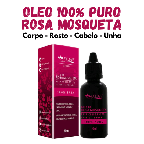 Oleo de Rosa Mosqueta 100% Puro Para Rosto, Corpo, Cabelo e Unha 30ml ...
