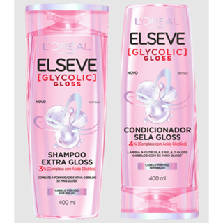 Elseve Glycolic Gloss Kit Shampoo 400mL + Condicionador 400mL
