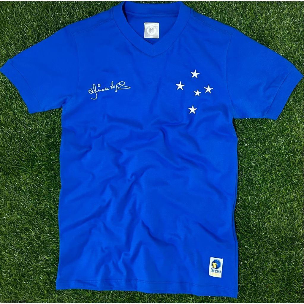 Camisa Cruzeiro 1966 Retrô Dirceu Lopes Azul Oficial