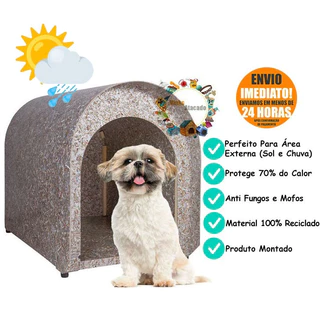 Casinha de Madeira Ecologica Reciclada N2 Para Cachorro Porte Pequeno Cães Casa Pet House Número 2 Tamanho 2