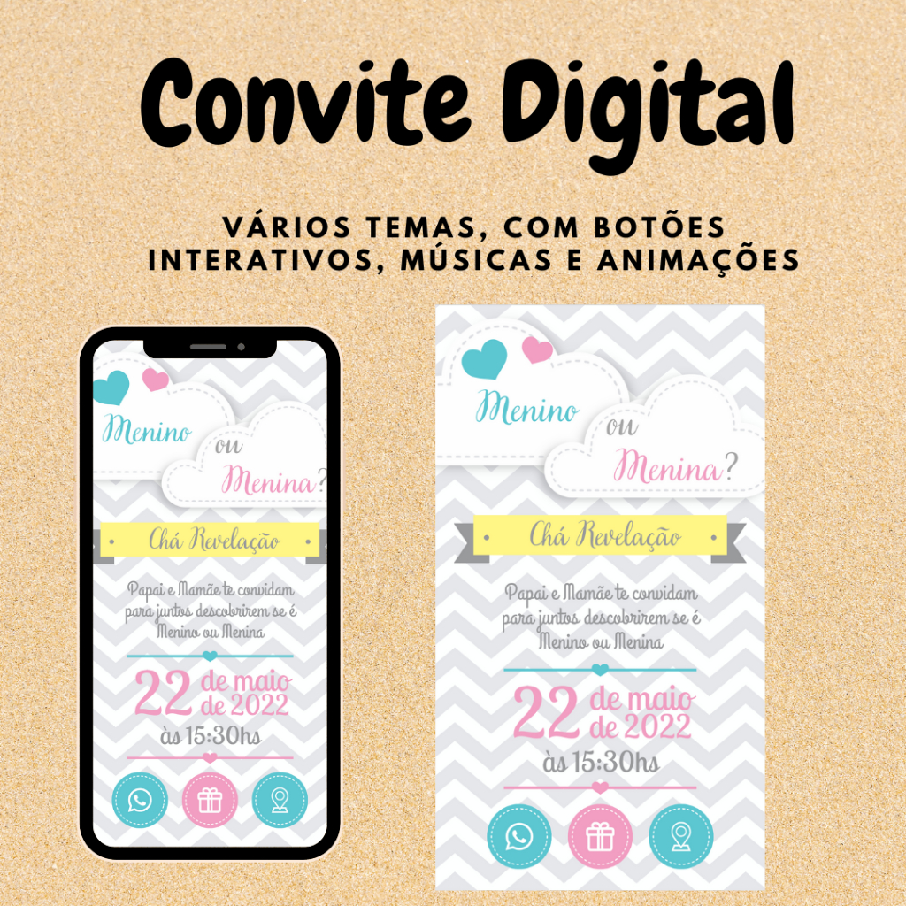 Convite Digital e Interativo para Chá de Panela - JS Convite