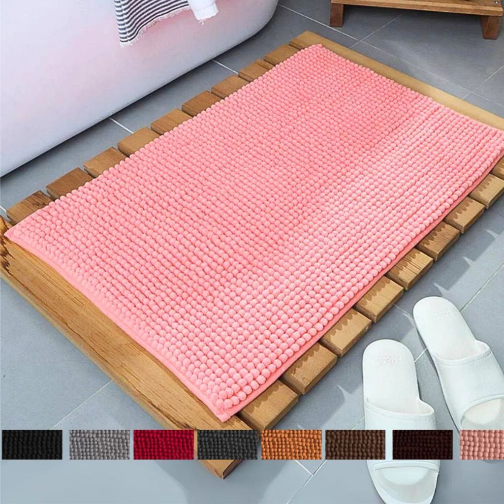 Imagem do produto Tapete Para Banheiro Antiderrapante 40x60cm Microfibra Bolinha Varias Cores na loja Shopee