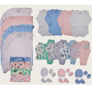 Kit Enxoval Saida Maternidade 10 Peças Menina E Menino Recém-Nascido