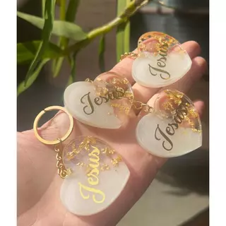 Lembrancinha para Igreja Mimos Brindes Religião Chaveiro de Jesus em Dourado Metalico 10-20-30-40-50