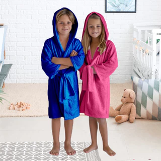Roupão Infantil Com Capuz Menino Menina Banho Inverno 5 a 8 / 9 a 12 Anos