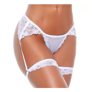 Tanga Cinta Liga Fio Rendada Sexy Cha Lingerie Calcinha fio Conjunto Lingerie Moda Intima feminina Verao