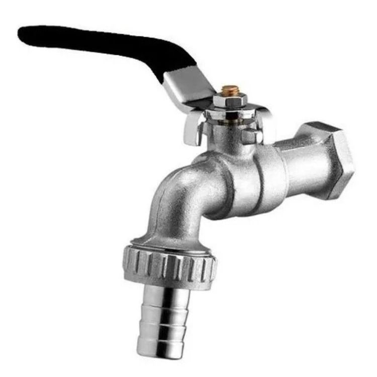 Torneira Esfera Jardim Quintal Tanque 1/2 x 3/4 Metalica 1/4 volta
