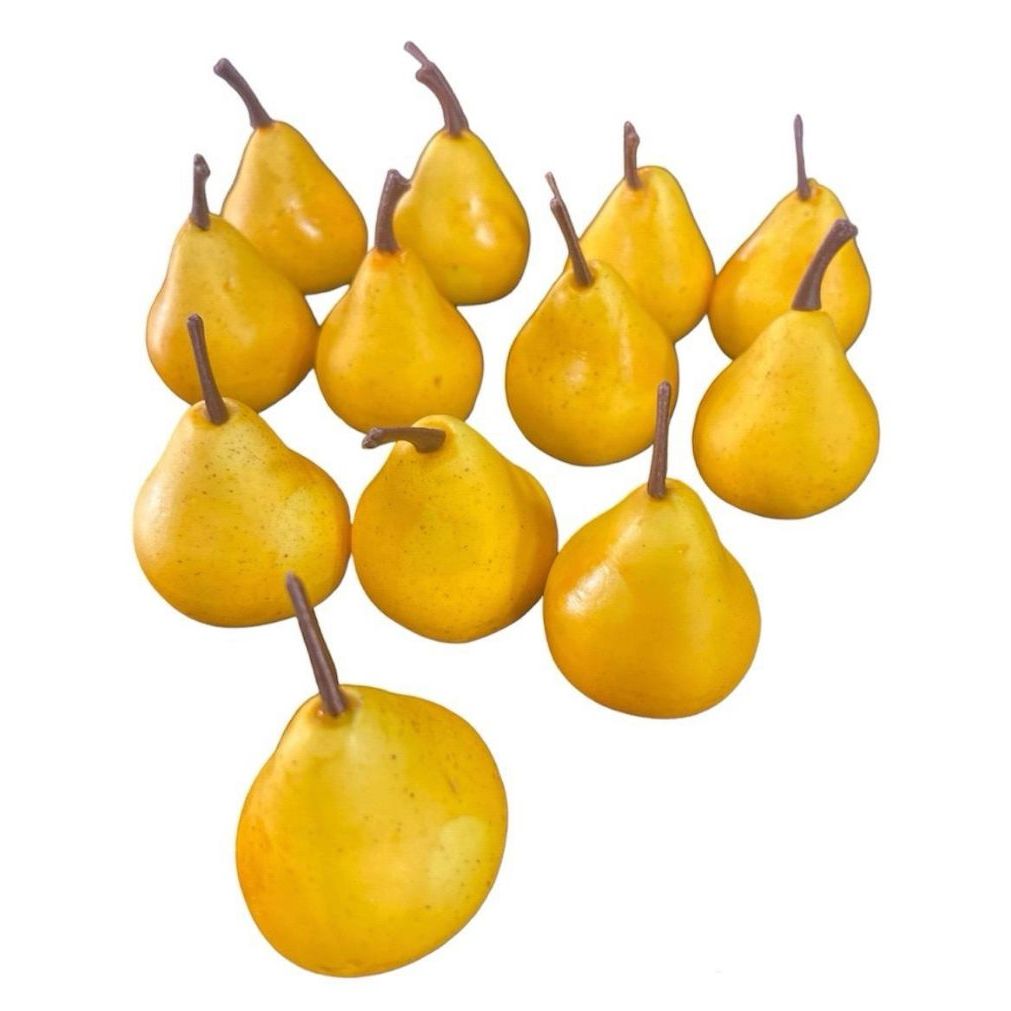 24 Pera Mini 4cm Toque Real Artificial Fruta Realista | Shopee Brasil