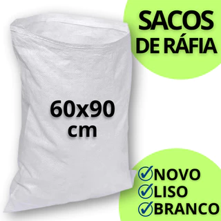 10 Sacos de Ráfia 60x90 Novo para Entulho Ração Reciclagem Sacaria Reforçado Suporta até 60kg