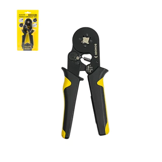 Alicate Crimpar Prensa Com Catraca Ajustável Trava de Segurança Terminal Ilhos Tubular 0,25 A 10mm² 6-4A Profissional