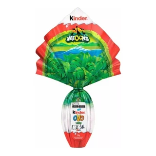 Ovo De Pascoa Kinder Menina Menino Natoons Chocolate Ao Leite 150g c/ Surpresa