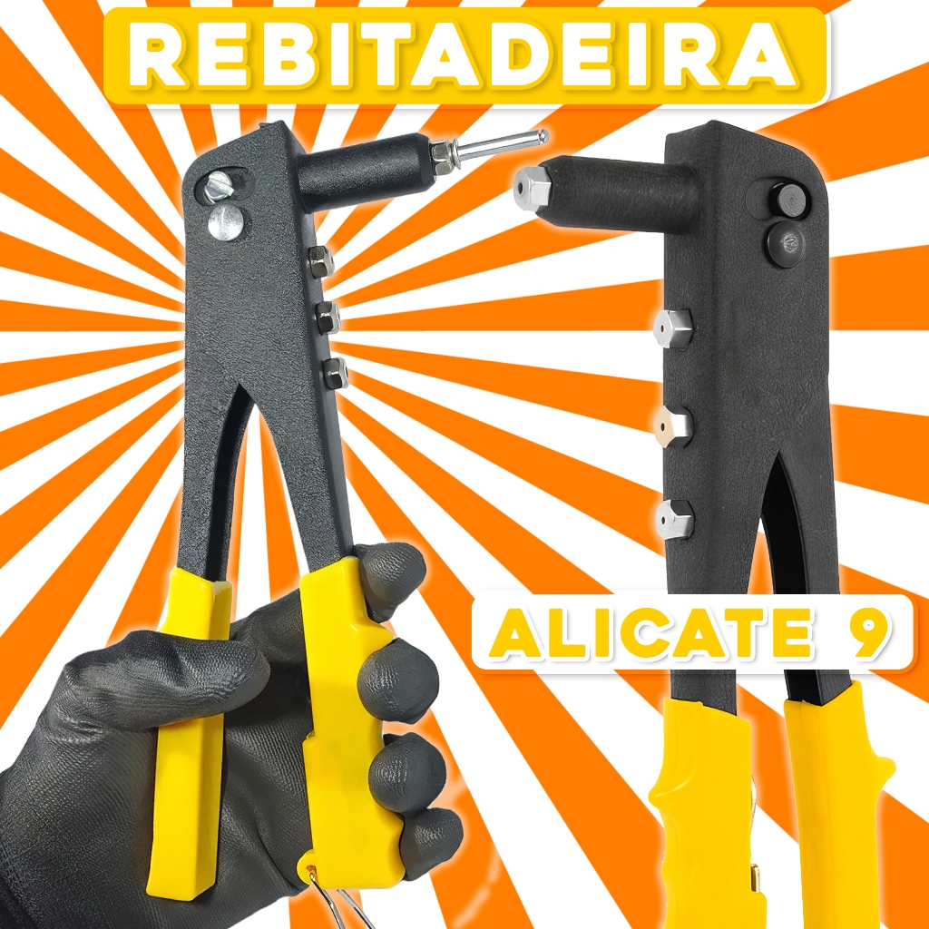 Rebitadeira Profissional Resistente Aço Alta Qualidade Original Alicate ...