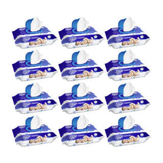 TOALHA UMEDECIDA BABY BYN KIT1200 (12PCTS X 100FLS)
