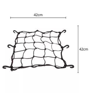 Rede Elástica Aranha Moto Bagageiro Capacete 42x42Cm