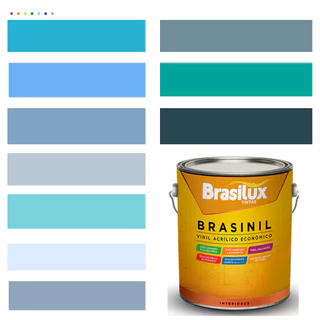 Tinta Parede Acrílica 3,2l Antimofo Brasinil Cor Azul Melodia