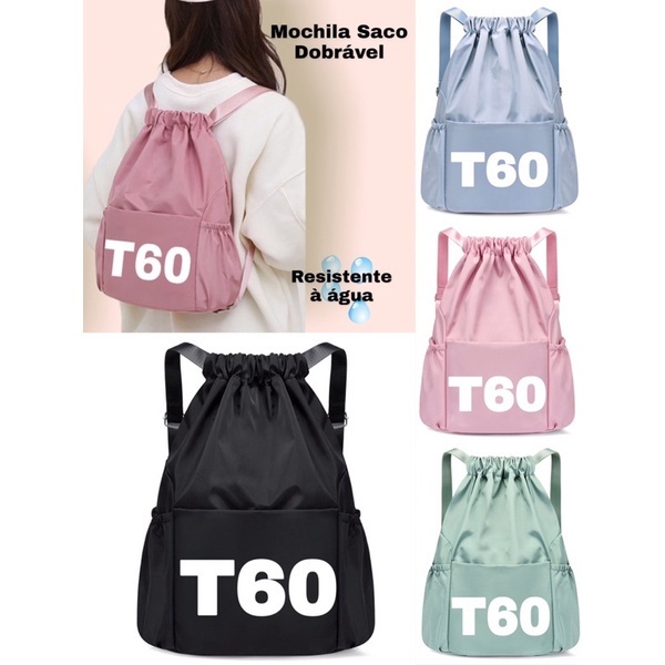 Bolsa Mochila Saco Saquinho Academia Impermeável Resistente 8666