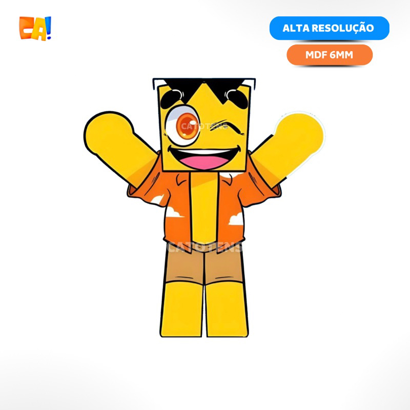 Display de chão MDF Turma do Problems Boneco amarelo Melxicano