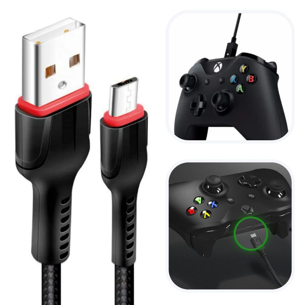 Cabo Controle Xbox One 3m Carregador Turbo Usb 3.0 Reforçado Manete Carga Rápida Grande 3 Metros