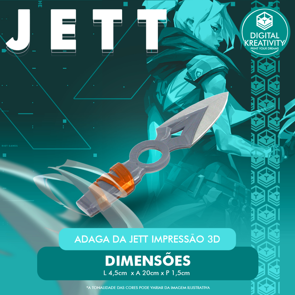 Kunai | Adaga | Faca | Tormenta de Aço Jett - Valorant | Shopee Brasil