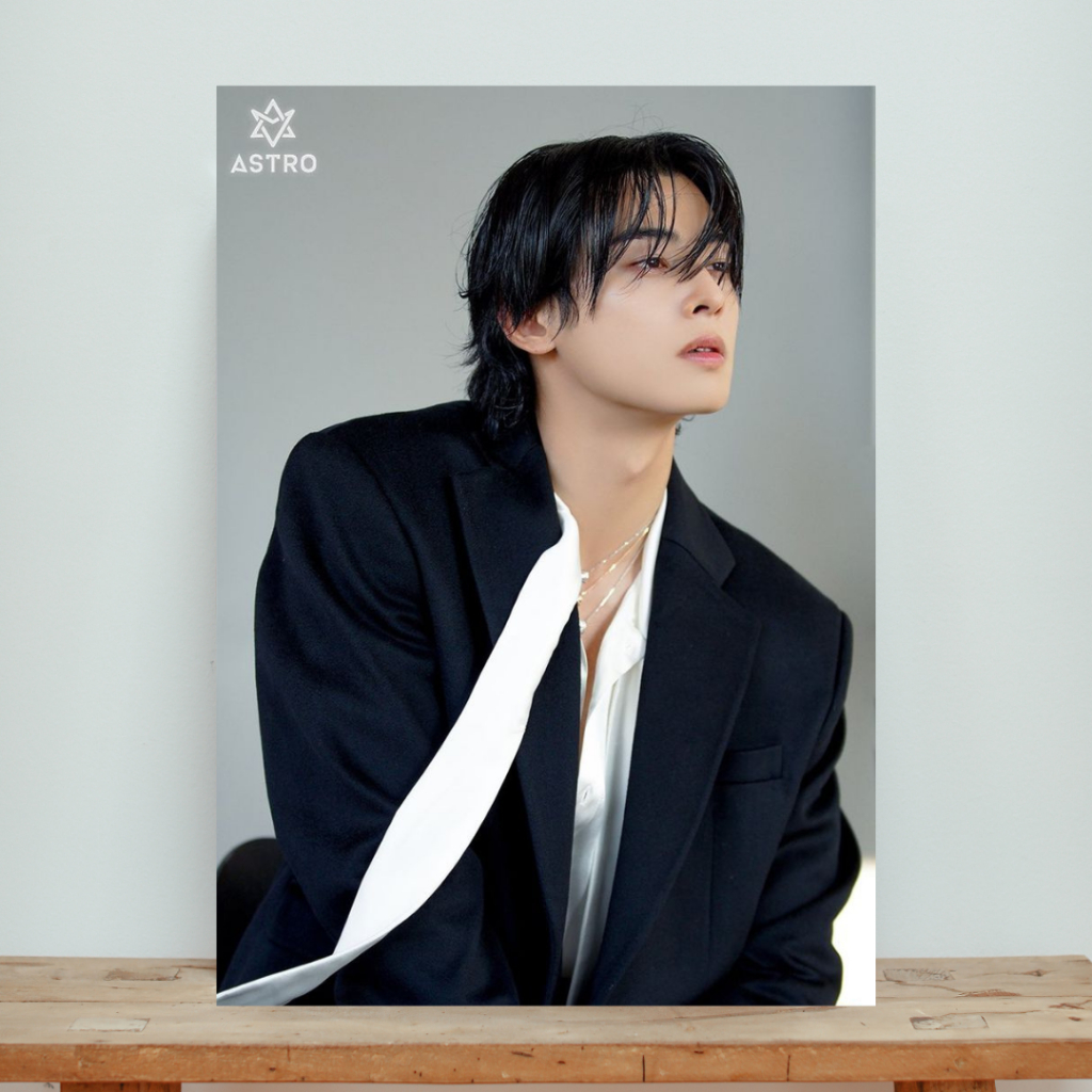 Quadro em Metal Print Personalizada CHA EUN WOO ( Tamanho 20x28cm
