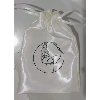 50 saquinhos de cetim personalizados medida 15x10cm