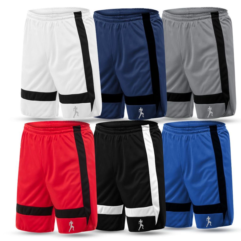 Kit 6 bermudas Masculinas Shorts Esportivo Faixa Dupla